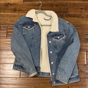 Shearling lined Jean jacket